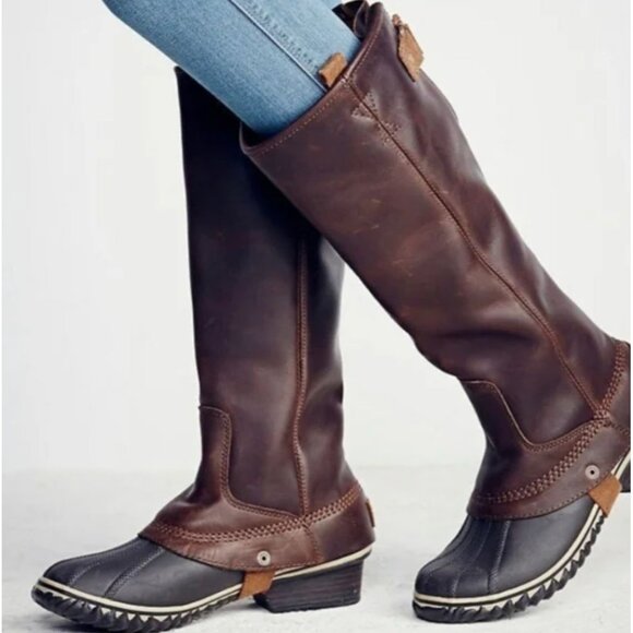 Original SOREL SLIMPACK W11 Tall Equestrian Riding Boot Brown Waterproof RARE - Picture 3 of 15